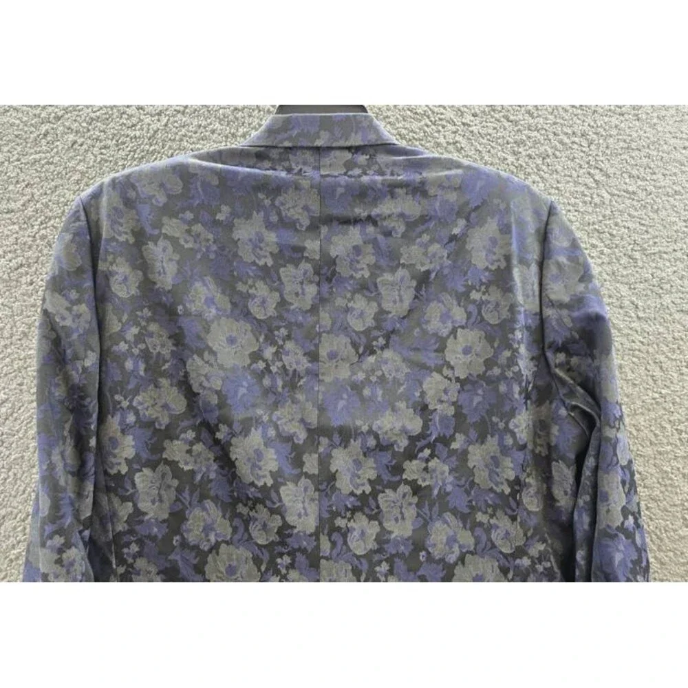 Tayion Classic-Fit Floral Jacquard Dinner Jacket Men's 42R Grey/Purple Notch